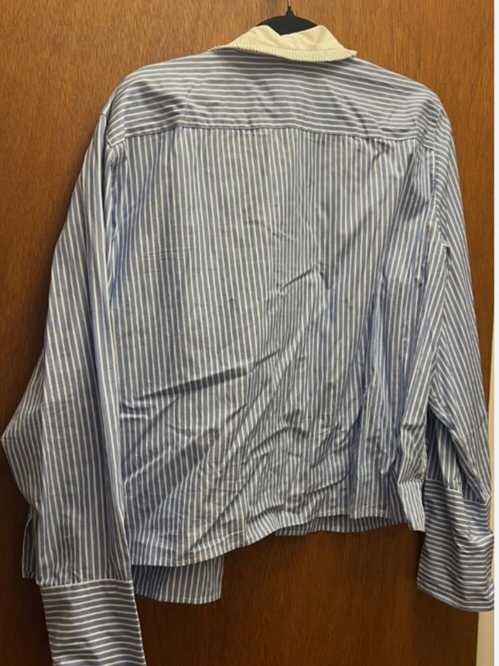 JCrew Cropped Garçon shirt with pearl buttons in stripe in 16 - Picture 2 of 4